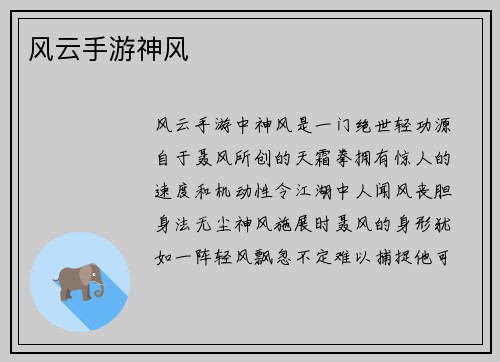 风云手游神风